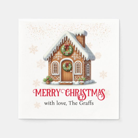 Gingerbrot Weihnachten Serviette (Vorderseite)