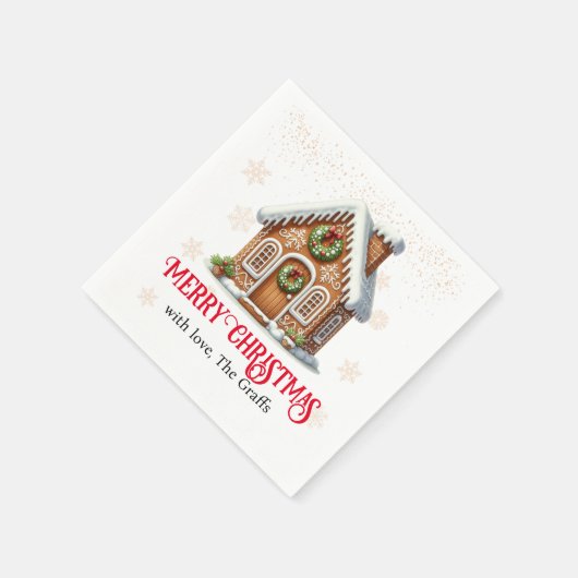 Gingerbrot Weihnachten Serviette (Ecke)