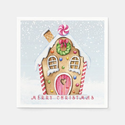 Gingerbrot Weihnachten Serviette (Vorderseite)