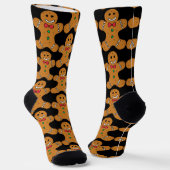 Gingerbrot Weihnachten Socken (Gewinkelt)