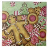 Gingerbrot Weihnachten Trivet Tile Fliese (Vorderseite)
