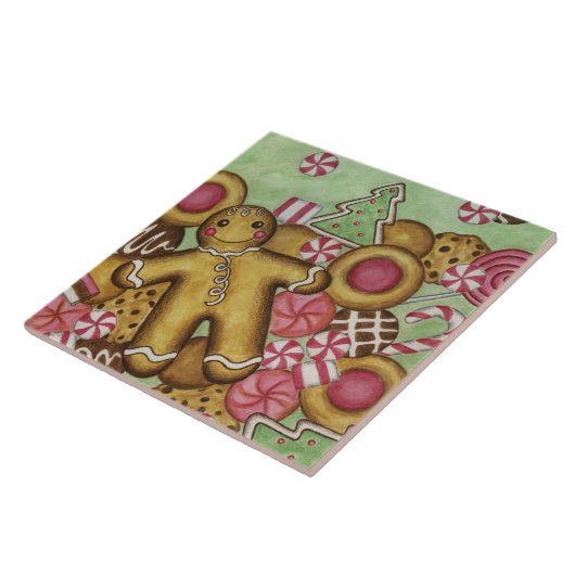 Gingerbrot Weihnachten Trivet Tile Fliese (Seite)