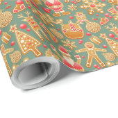Gingerbrot Weihnachten Weihnachten Geschenkpapier (Rolleneckpunkt)