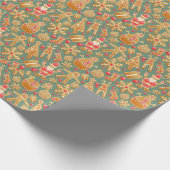 Gingerbrot Weihnachten Weihnachten Geschenkpapier (Ecke)