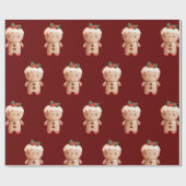 Gingerbrot Weihnachten Weihnachten Weihnachten Wei Geschenkpapier (Flach)