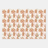 Gingerbrot Weihnachten Winterurlaubssaison Geschenkpapier Set (Vorderseite)