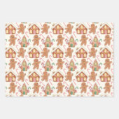 Gingerbrot Weihnachten Winterurlaubssaison Geschenkpapier Set (Vorderseite 3)