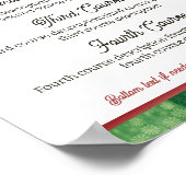 Gingerbrot Weihnachts Catering Dinner Party Menü Poster (Ecke)