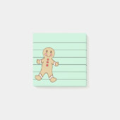 Gingerbrot Weihnachts-Cookie Notepad Post It Post-it Klebezettel (Vorderseite)