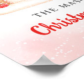 Gingerbrot Weihnachts-Party Herzliches Poster (Ecke)