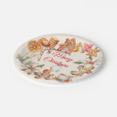 Gingerbrot Weihnachtsabend Party Pappteller (Schrägansicht)