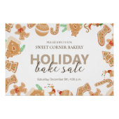 Gingerbrot Weihnachtsbäckerei Poster (Vorderseite)
