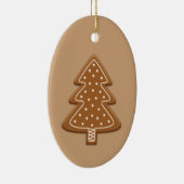 Gingerbrot Weihnachtsbaum Form Cookie mit Text Keramik Ornament (Rechts)