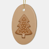 Gingerbrot Weihnachtsbaum Form Cookie mit Text Keramik Ornament (Links)
