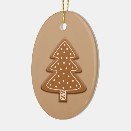 Gingerbrot Weihnachtsbaum Form Cookie mit Text Keramik Ornament (Links)