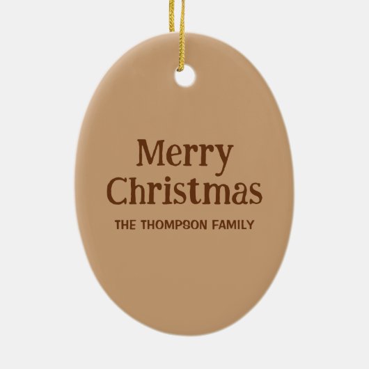 Gingerbrot Weihnachtsbaum Form Cookie mit Text Keramik Ornament (Hinten)