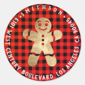 Gingerbrot Weihnachtsbaum UAWG Buffalo Gold Runder Aufkleber (Vorderseite)