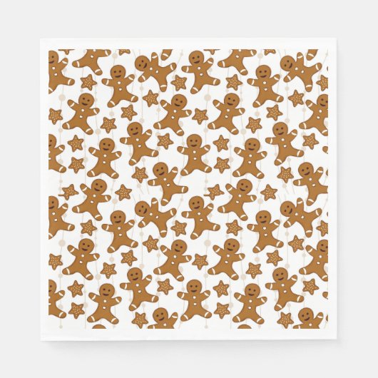 Gingerbrot Weihnachtsbuch Napkins Serviette (Vorderseite)