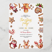 Gingerbrot Weihnachtsfeier Einladung (Vorderseite)
