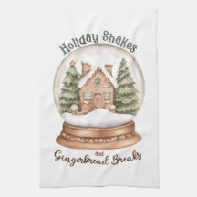 Gingerbrot Weihnachtsfeiertag im Haus Snow Globe