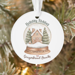 Gingerbrot Weihnachtsfeiertag im Haus Snow Globe Ornament