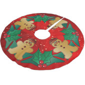 Gingerbrot Weihnachtsfeiertag Polyester Weihnachtsbaumdecke (Schrägansicht)