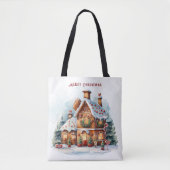 Gingerbrot Weihnachtsfeiertag Tote Tasche (Vorderseite)