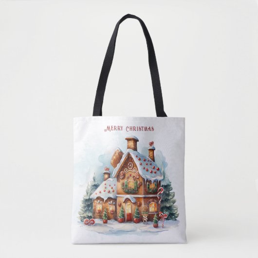 Gingerbrot Weihnachtsfeiertag Tote Tasche (Vorderseite)