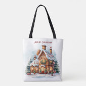 Gingerbrot Weihnachtsfeiertag Tote Tasche (Rückseite)