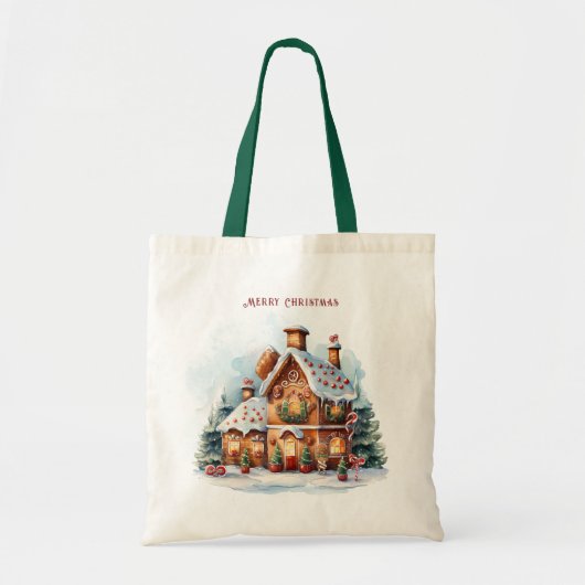 Gingerbrot Weihnachtsfeiertag Tote Tasche (Vorne)