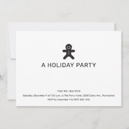 Gingerbrot Weihnachtsfeiertage Party Einladung