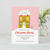 Gingerbrot Weihnachtsfeiertage Party Einladung (Stehend Vorderseite)