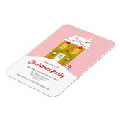 Gingerbrot Weihnachtsfeiertage Party Einladung Magnet (Linke Seite)