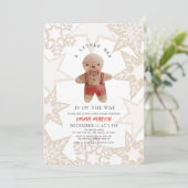 Gingerbrot Weihnachtsferien Kinderdusche Einladung (Stehend Vorderseite)