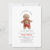 Gingerbrot Weihnachtsferien Kinderdusche Einladung (Vorderseite)