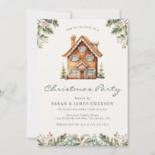 Gingerbrot Weihnachtsgebäck - Party Einladung (Vorderseite)