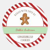 Gingerbrot Weihnachtsgebäck Runder Aufkleber (Vorderseite)