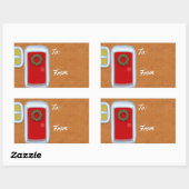 Gingerbrot Weihnachtsgeschenk-Etikett Rechteckiger Aufkleber (Blatt)