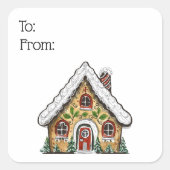 Gingerbrot Weihnachtsgeschenk Weihnachtsgeschenk A Quadratischer Aufkleber (Vorderseite)