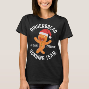 Gingerbrot Weihnachtsgingerbrot Running Team Gif T-Shirt