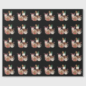 Gingerbrot Weihnachtskaffee Lover Weihnachtsgesche Geschenkpapier (Flach)