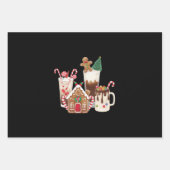 Gingerbrot Weihnachtskaffee Lover Weihnachtsgesche Geschenkpapier Set (Vorderseite)