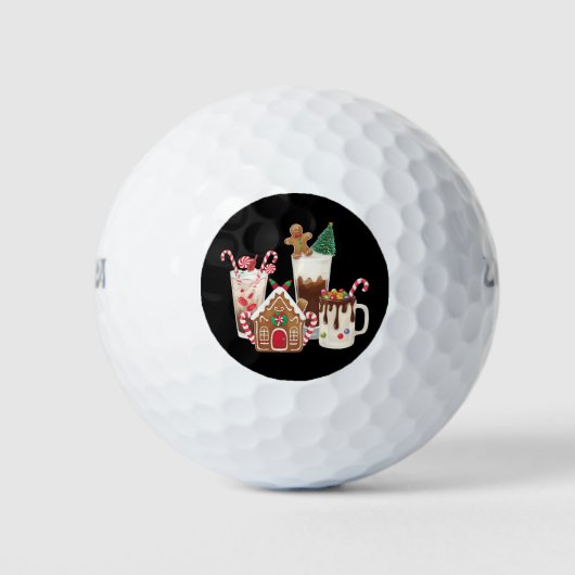 Gingerbrot Weihnachtskaffee Lover Weihnachtsgesche Golfball (Vorderseite)