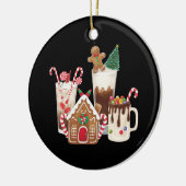 Gingerbrot Weihnachtskaffee Lover Weihnachtsgesche Keramik Ornament (Links)