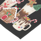 Gingerbrot Weihnachtskaffee Lover Weihnachtsgesche Kurzer Tischläufer (Ecke)