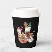 Gingerbrot Weihnachtskaffee Lover Weihnachtsgesche Pappbecher (Vorderseite)