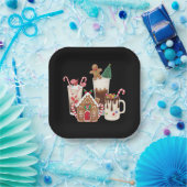 Gingerbrot Weihnachtskaffee Lover Weihnachtsgesche Pappteller (Party)
