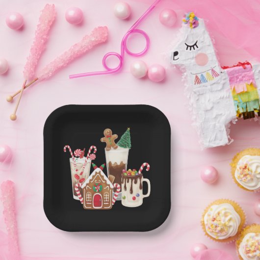 Gingerbrot Weihnachtskaffee Lover Weihnachtsgesche Pappteller (Party)