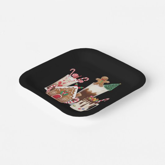 Gingerbrot Weihnachtskaffee Lover Weihnachtsgesche Pappteller (Gewinkelt)