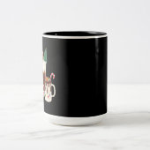 Gingerbrot Weihnachtskaffee Lover Weihnachtsgesche Zweifarbige Tasse (Mittel)